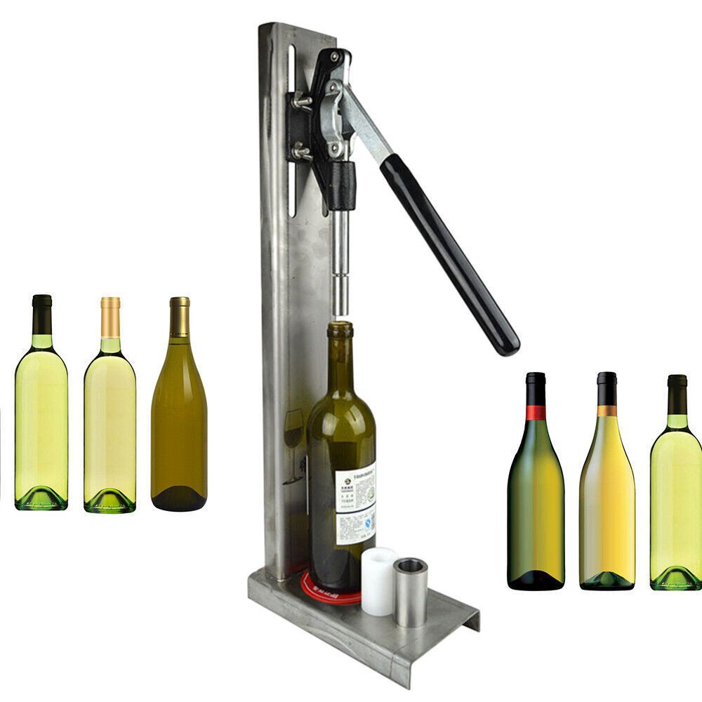 Manual Hand Wine Bottle Corker - Stainless Steel Stopper Tool