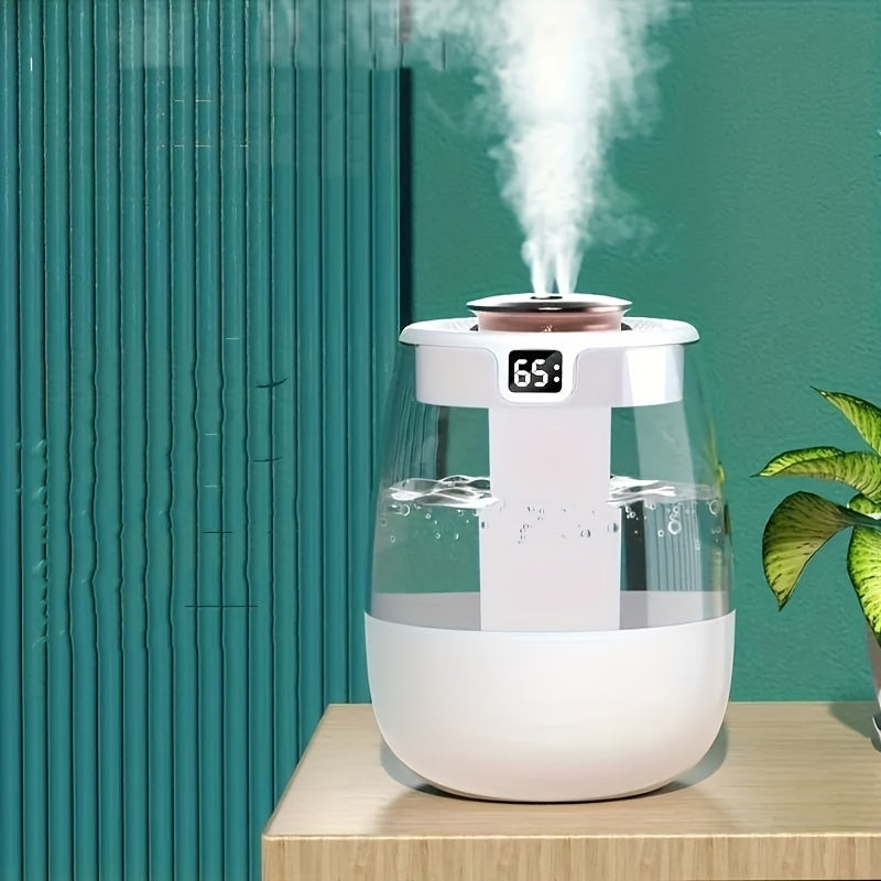 Quiet USB Humidifier for Bedroom & Desk - Modern White Design