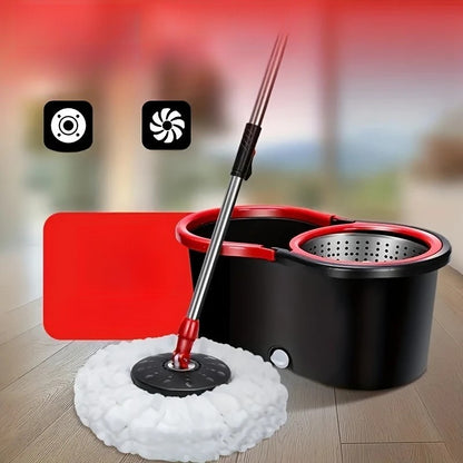 360° Rotating Mop Bucket - Wet & Dry Mop with 3 Microfiber Heads