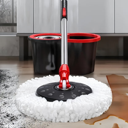 360° Rotating Mop Bucket - Wet & Dry Mop with 3 Microfiber Heads