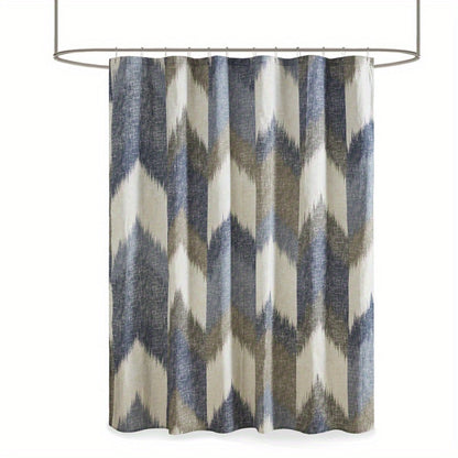 Artistic Striped Shower Curtain - Fade-Resistant & Machine Washable