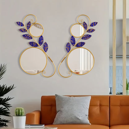 Elegant Metal Leaf Heart Wall Decor - Art Deco Style