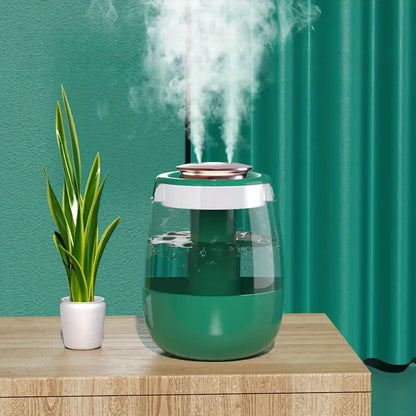 Quiet USB Humidifier for Bedroom & Desk - Modern White Design