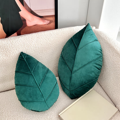 Leaf Shaped Throw Pillow - Tropical Sofa Cushion for Home Decor