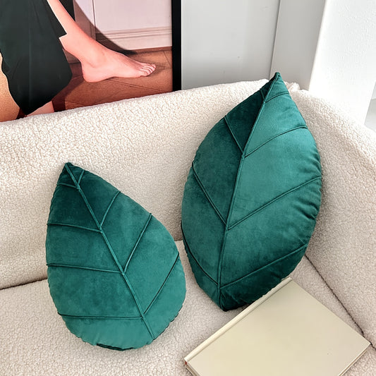 Leaf Shaped Throw Pillow - Tropical Sofa Cushion for Home Decor