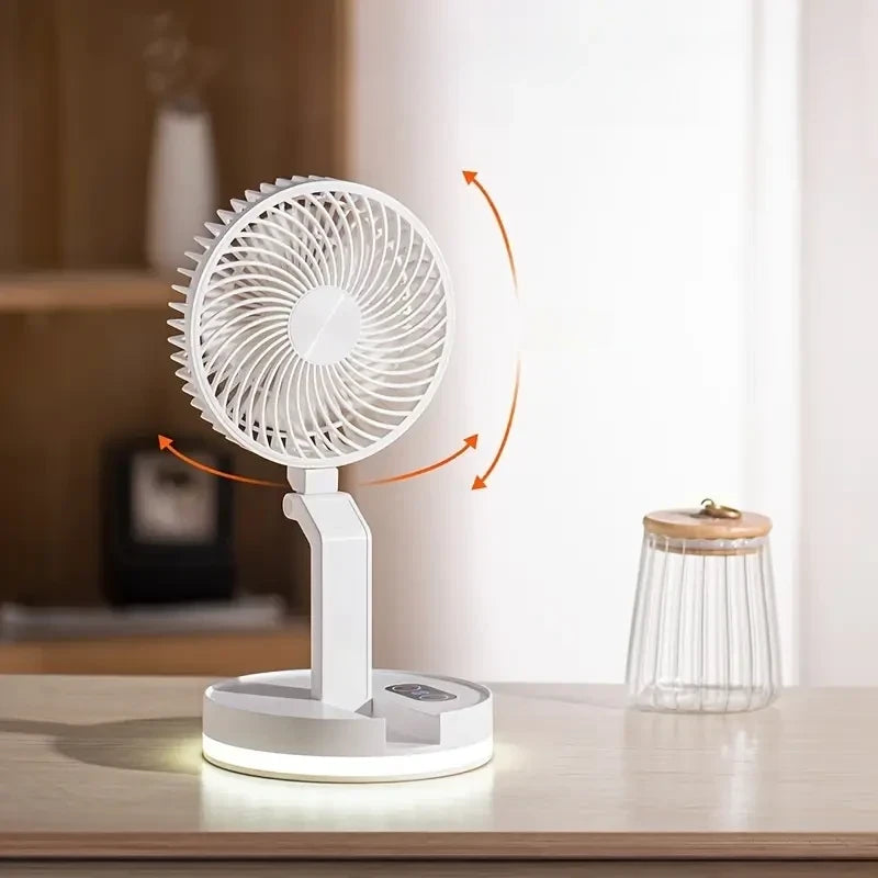 Silent Oscillating Desktop Fan with Night Light - USB Powered