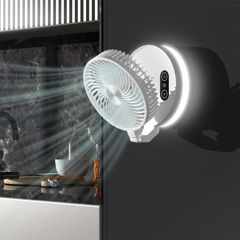 Silent Oscillating Desktop Fan with Night Light - USB Powered