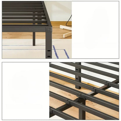 Heavy Duty Twin Metal Bed Frame - 14 Inch, No Box Spring Needed