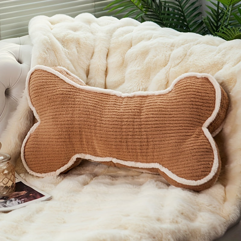 Charming Bone-Shaped Plush Pillow - Versatile Sofa & Bed Cushion