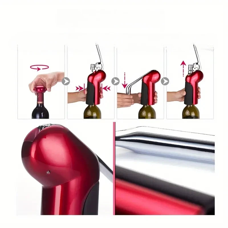 Effortless Lever Wine Opener Set - High-End Zinc Alloy Design