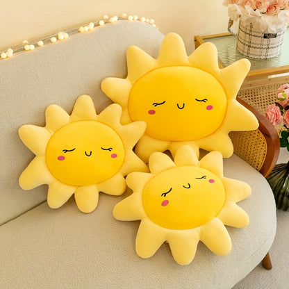 Sunflower-Shaped Floor Cushion - Soft Plush All-Season Pillow