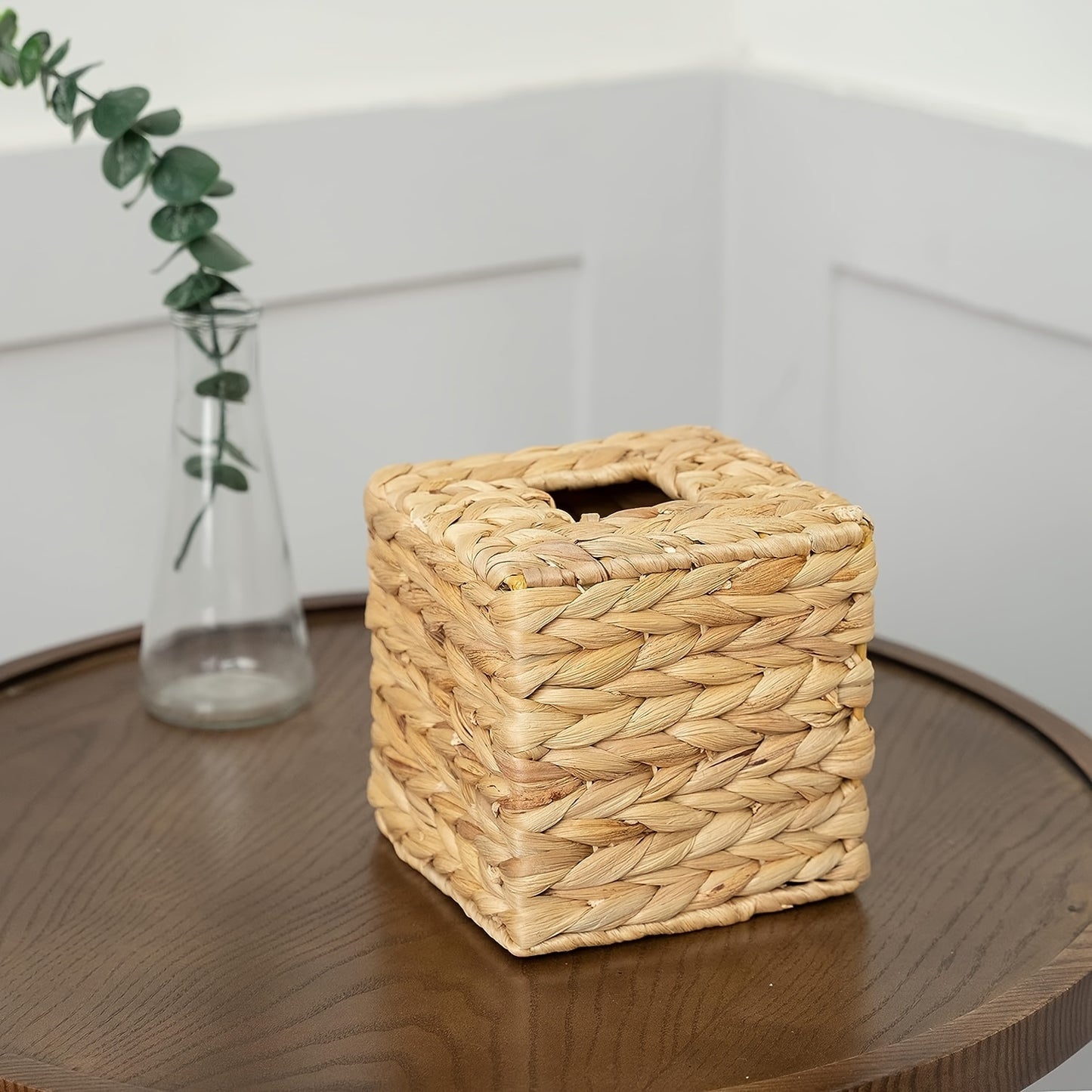 Boho Chic Rattan Tissue Holder - Rustic Decorative Storage Box