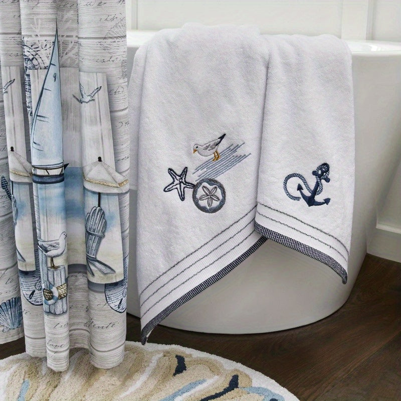 Soft & Absorbent 100% Cotton Beach Bath Towel - Quick-Dry, Tropical