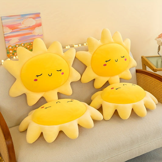 Sunflower-Shaped Floor Cushion - Soft Plush All-Season Pillow