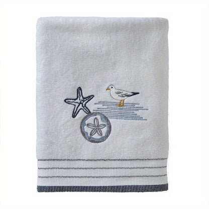 Soft & Absorbent 100% Cotton Beach Bath Towel - Quick-Dry, Tropical