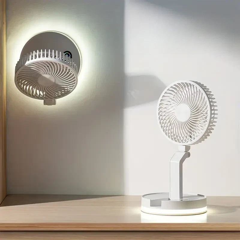 Silent Oscillating Desktop Fan with Night Light - USB Powered