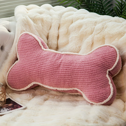 Charming Bone-Shaped Plush Pillow - Versatile Sofa & Bed Cushion