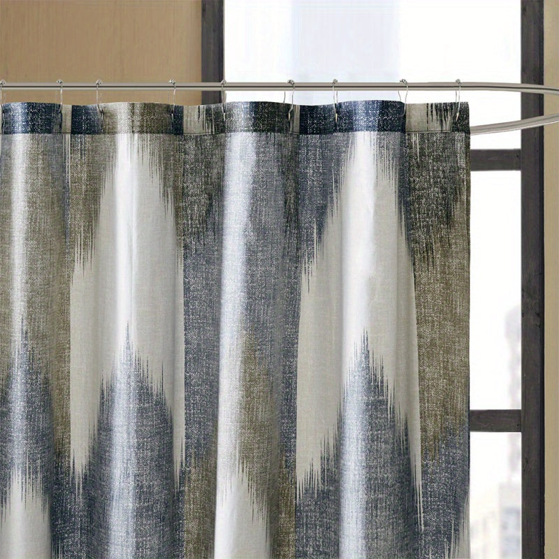 Artistic Striped Shower Curtain - Fade-Resistant & Machine Washable